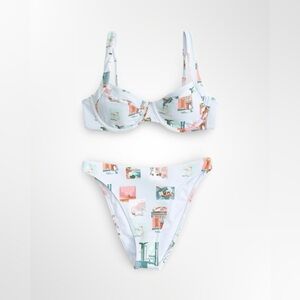 Abercrombie & Fitch Blue Multicolor Bikini
